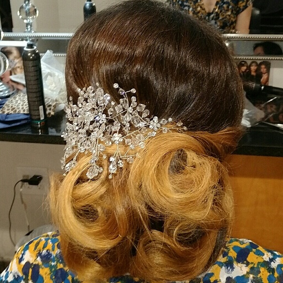 Crystal Bridal Hairpiece, tried on only for trial
